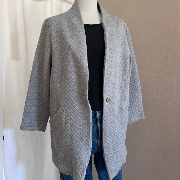 Eileen Fisher Quilted Long Cardigan - Picture 1 of 4